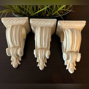 Curtain drapery sconce, quantity three. Use as tie backs or use 3 as headboard
